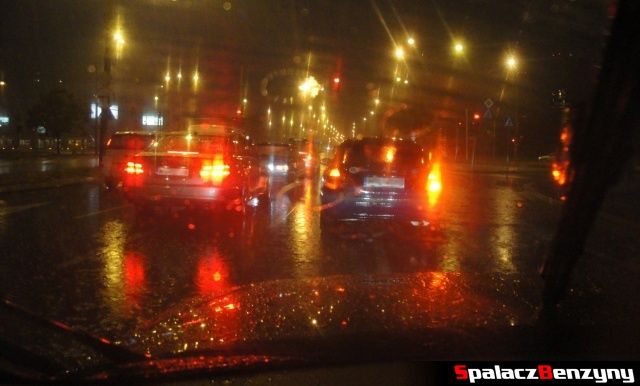 Deszczowa pogoda w Warszawie