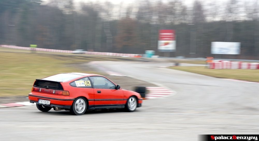 Honda CRX czerwona na 2. runda SuperOes Kielce 2014