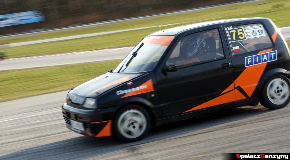 Jazda Fiat CC czarno pomarańczowy 3. runda SuperOes Kielce 2014