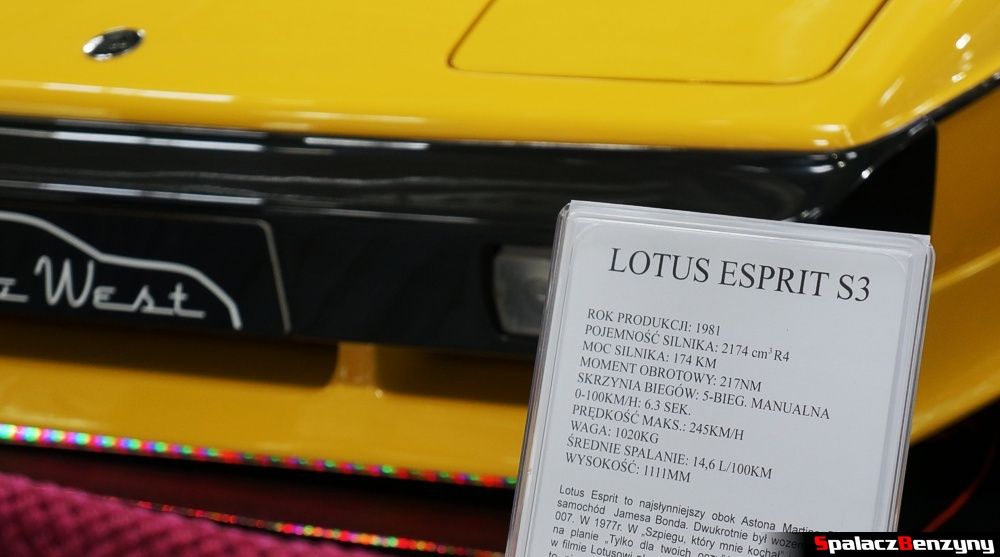 Parametry Lotus Esprit S3 na targach moto w Lublinie 2014
