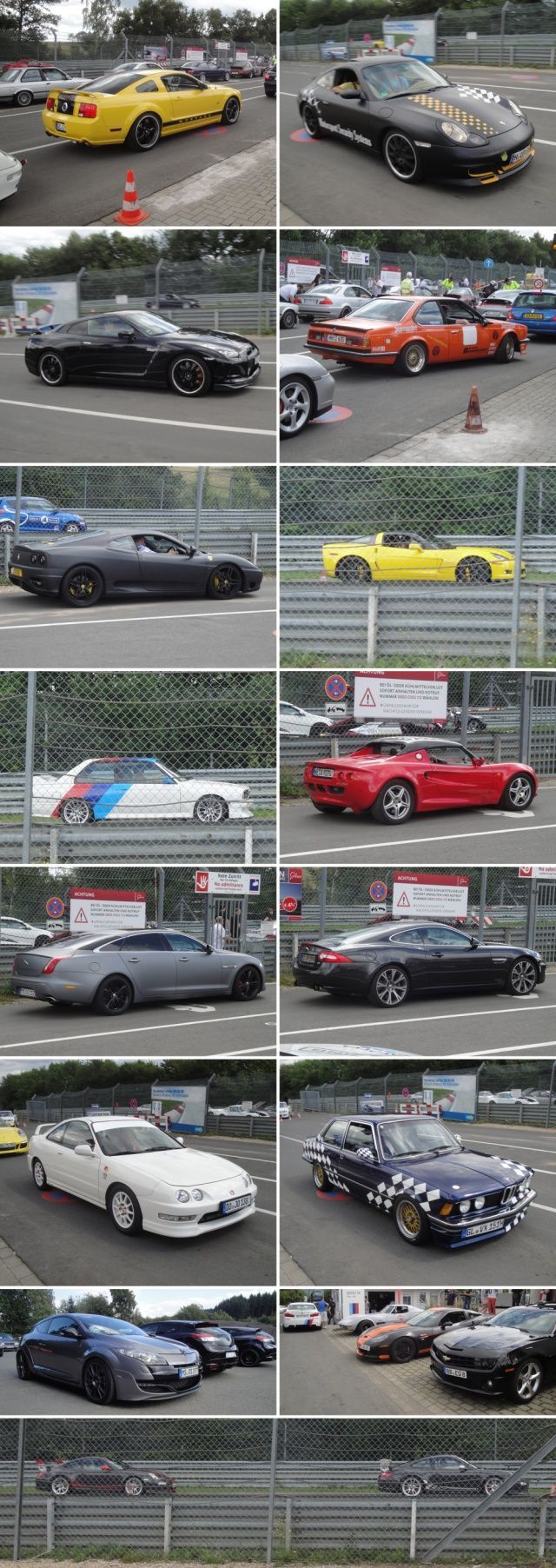 Różne auta na Nurburgring Nordschleife