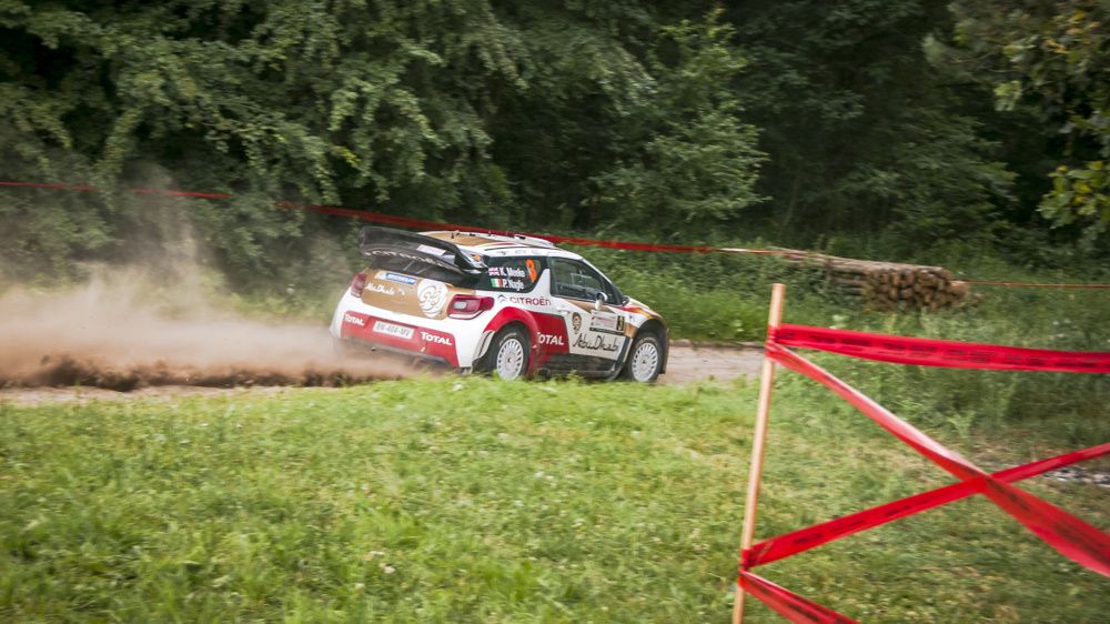 Citroen WRC na odcinku specialnym na LOTOS 71. Rajd Polski Rally Poland